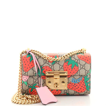 Gucci Padlock Shoulder Bag Printed GG Coated Canvas Small