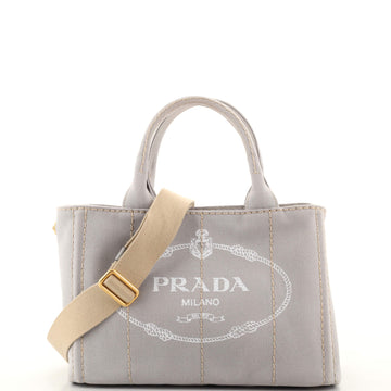 Prada Canapa Convertible Tote Canvas Mini