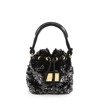 Louis Vuitton Noe Rococo Handbag Sequins Mini Black