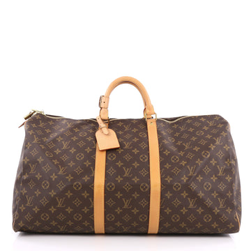 Louis Vuitton Keepall Bag Monogram Canvas 55 Brown