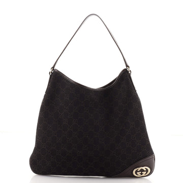 Gucci New Britt Hobo (Outlet) GG Canvas Medium