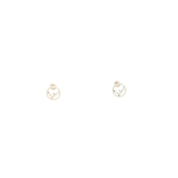 Fendi F is Fendi Stud Earrings Metal with Crystals Small
