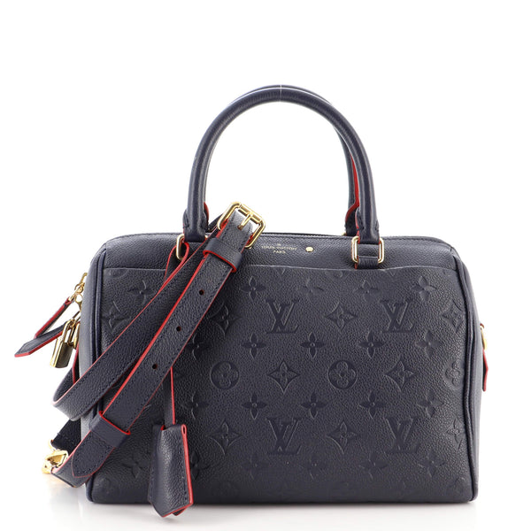 Louis Vuitton Speedy Bandouliere NM Bag Monogram Empreinte Leather 25 Red  21810131
