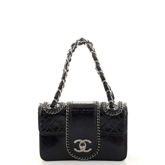 Chanel Madison Flap Bag Quilted Patent Small