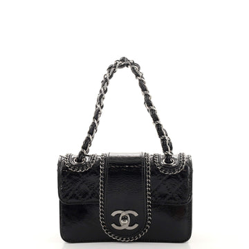 Chanel Madison Flap Bag Quilted Patent Small
