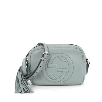Gucci Soho Disco Crossbody Leather Small Blue 