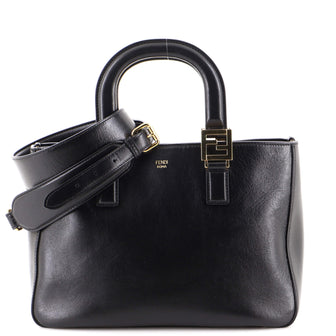 Fendi FF Handle Tote Leather Small