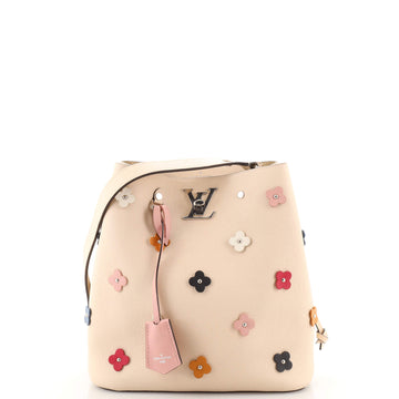 Louis Vuitton Lockme Bucket Bag Flower Embellished Leather