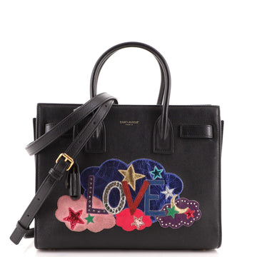 Saint Laurent Sac de Jour NM Bag Patch Embellished Leather Baby