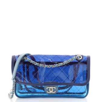 Chanel Coco Splash Flap Bag Quilted PVC With Lambskin Medium