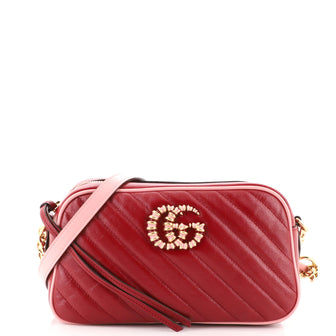 Gucci GG Marmont Shoulder Bag Diagonal Quilted Leather Small