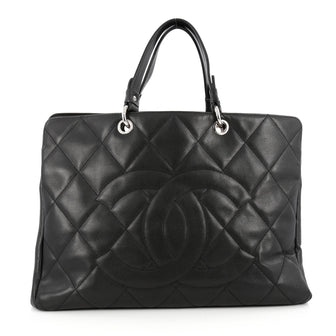 Chanel Timeless CC Soft Zip Tote Quilted Caviar XL Black 1876905