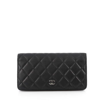 Chanel L-Yen Wallet Quilted Lambskin Long Black 1876910