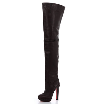 Christian Louboutin Women's Tres Contente Thigh High Boots Leather 140