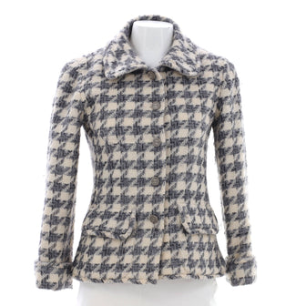 Chanel Women's Vintage Houndstooth Jacket Tweed