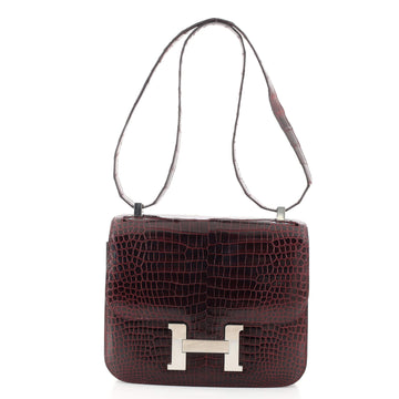 Hermes Constance Bag Shiny Porosus Crocodile 24