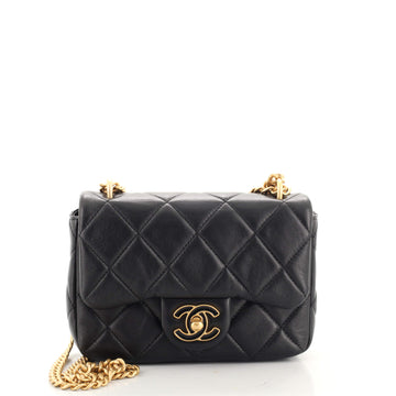 Chanel Pending CC Square Flap Bag Quilted Lambskin Mini