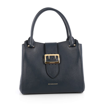 Burberry Buckle Tote Leather Medium Blue