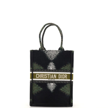 Christian Dior Book Tote Embroidered Canvas Vertical