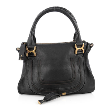 Chloe Marcie Satchel Leather Medium Black 1877201