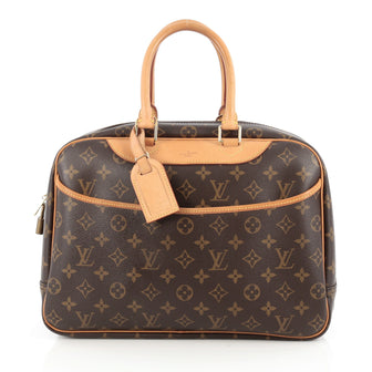Louis Vuitton Deauville Handbag Monogram Canvas Brown 1877203