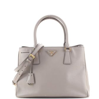 Prada Double Zip Lux Tote Saffiano Leather Medium