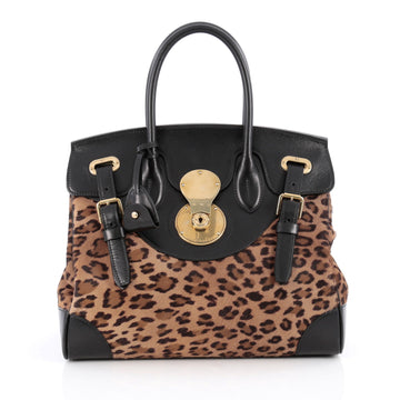 Ralph Lauren Collection Soft Ricky Handbag Pony Hair 33 Brown