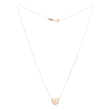 Tiffany & Co. Enchant Heart Station Necklace Rubedo Metal Mini