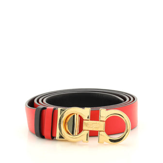 Salvatore Ferragamo Gancini Belt Leather Thin
