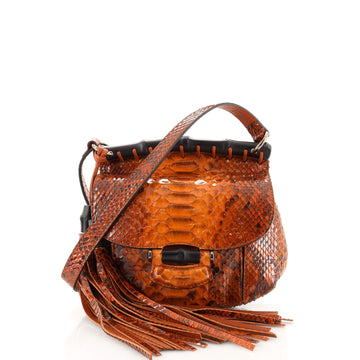 Gucci Nouveau Fringe Crossbody Bag Python Small