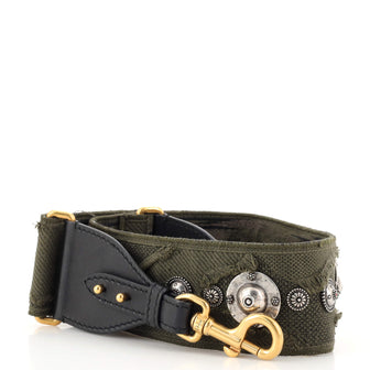 Christian Dior Bohemian Shoulder Strap Embellished Camouflage Canvas