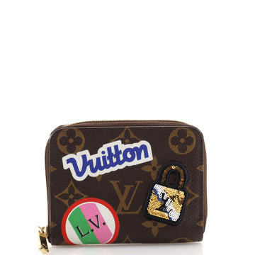Louis Vuitton Zippy Coin Purse Limited Edition Patches Monogram Canvas
