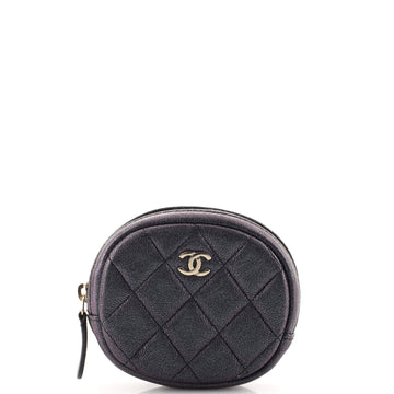 Chanel Classic Round Coin Purse Quilted Caviar