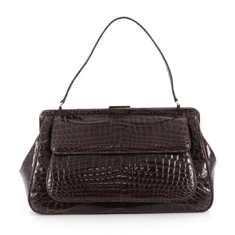 Tiffany & Co. Laurelton Handbag Crocodile Brown 1879401