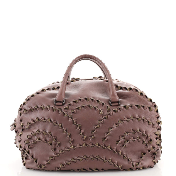 Bottega Veneta San Marco Bowling Bag Leather with Intrecciato