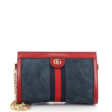 Gucci Ophidia Chain Shoulder Bag Suede Small