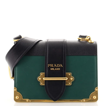 Prada Cahier Crossbody Bag City Calf and Saffiano Small