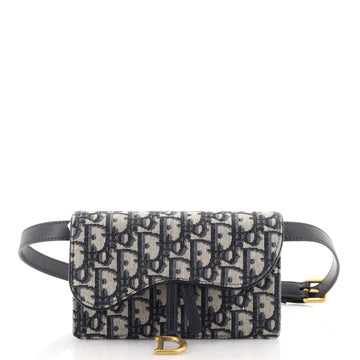 Christian Dior Saddle Rectangular Belt Bag Oblique Canvas