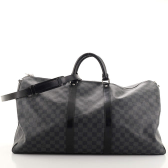 Louis Vuitton Keepall Bandouliere Bag Damier Graphite 55
