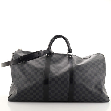 Louis Vuitton Keepall Bandouliere Bag Damier Graphite 55