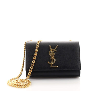 Saint Laurent Classic Monogram Crossbody Bag Grainy Leather Small