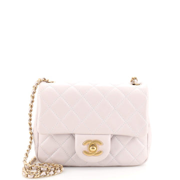 Chanel Pearl Crush Square Flap Bag Quilted Lambskin Mini
