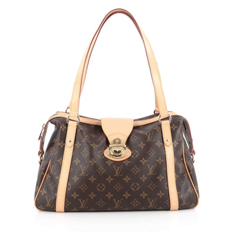 Louis Vuitton Stresa Handbag Monogram Canvas PM Brown