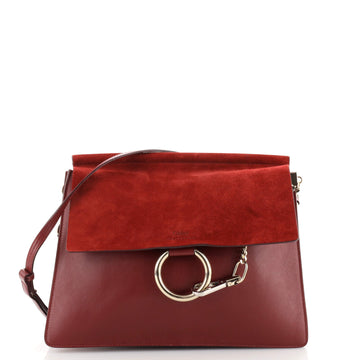 Chloe Faye Shoulder Bag Leather and Suede Medium