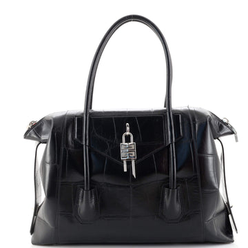 Givenchy Antigona Soft Lock Bag Crocodile Embossed Leather Medium