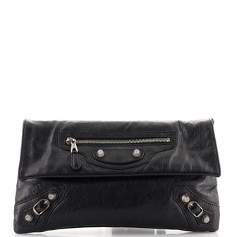 Balenciaga Giant Studs Envelope Clutch Leather