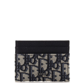 Christian Dior Card Holder Oblique Canvas and Leather
