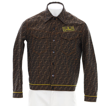 Fendi Roma Amor Button Up Jacket Zucca Polyester and Cotton