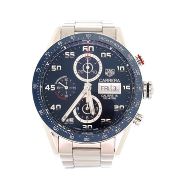 Tag Heuer Carrera Caliber 16 Chronograph Day-Date Automatic  Watch Stainless Steel and Ceramic 43