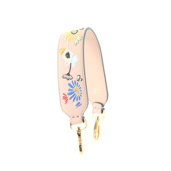 Fendi Mini Strap You Short Shoulder Strap Embroidered Leather